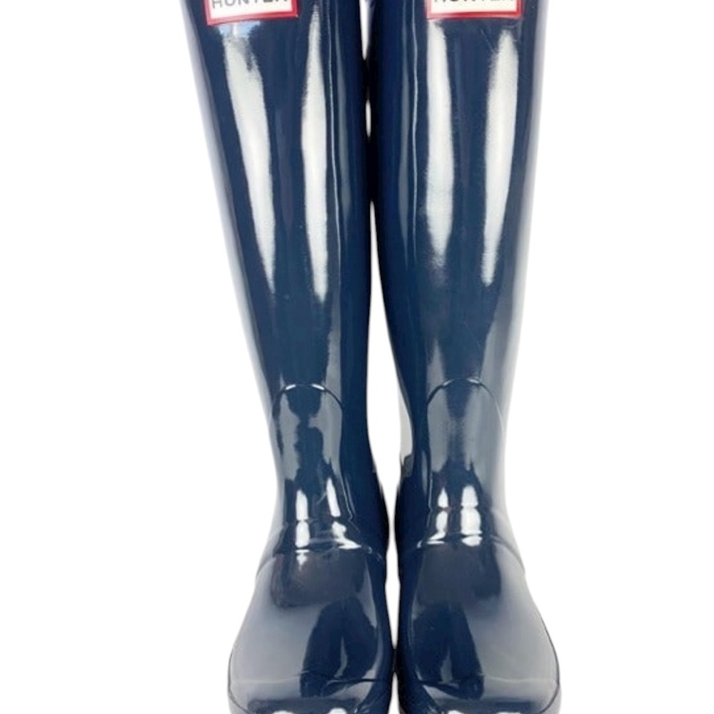 Navy Gloss Adjustable Hunter Boots NEW! - Picture 7 of 8